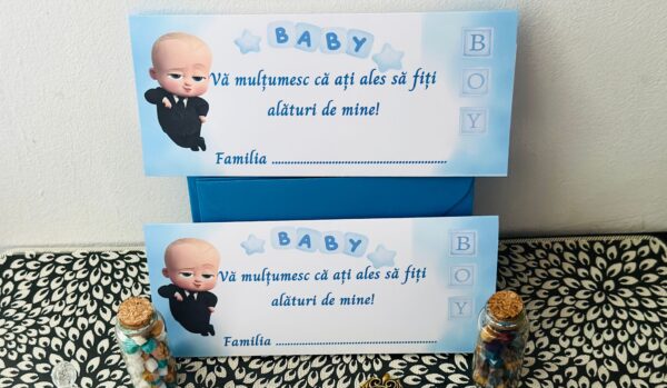 Plicuri personalizate pentru dar – Botez Băiețel