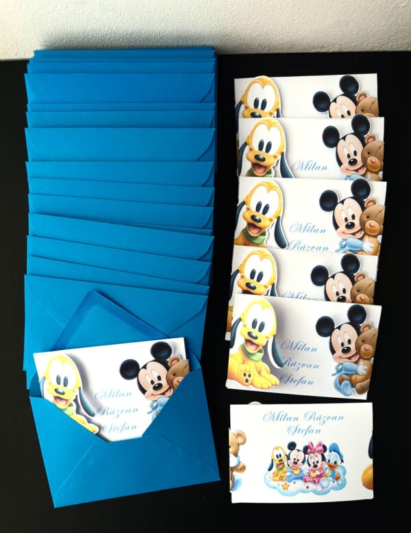 Invitație Disney botez în plic C6 - imagine 5