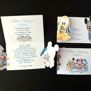 Invitație Disney botez în plic C6