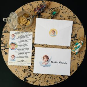 Invitați în plic C6 – Botez