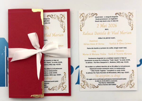 Invitație cu copertă – modele variate personalizabile - imagine 2