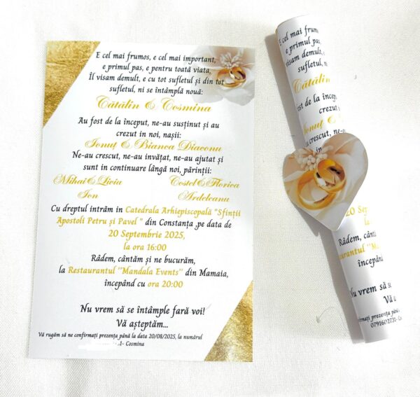 Invitație rulată  – personalizabilă - imagine 11