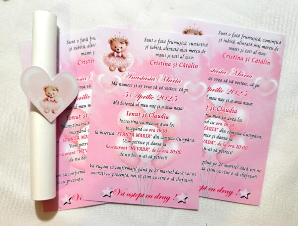 Invitație rulată  – personalizabilă - imagine 18