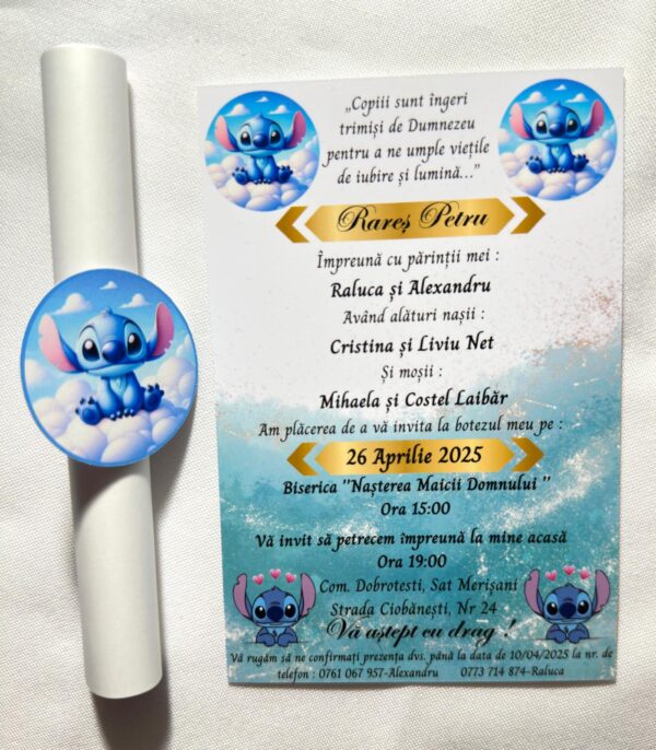 Invitație rulată  – personalizabilă - imagine 15