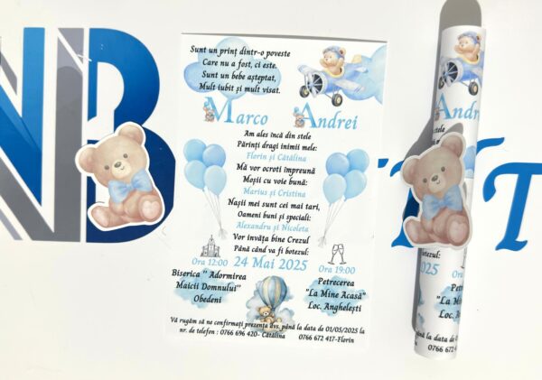 Invitație rulată  – personalizabilă - imagine 12