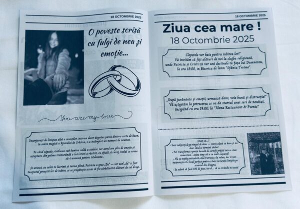 "Gazeta Evenimentului" – Invitație Unică Tip Ziar - imagine 10
