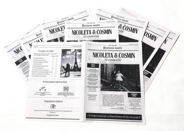 "Gazeta Evenimentului" – Invitație Unică Tip Ziar - imagine 5