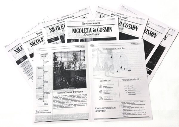 "Gazeta Evenimentului" – Invitație Unică Tip Ziar - imagine 6