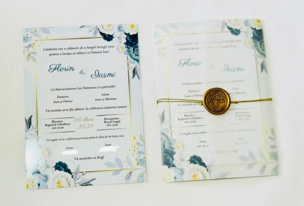 Invitații cu foaie de calc – modele variate și elegante - imagine 13