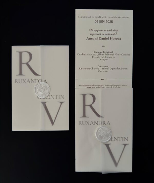 Invitații cu foaie de calc – modele variate și elegante