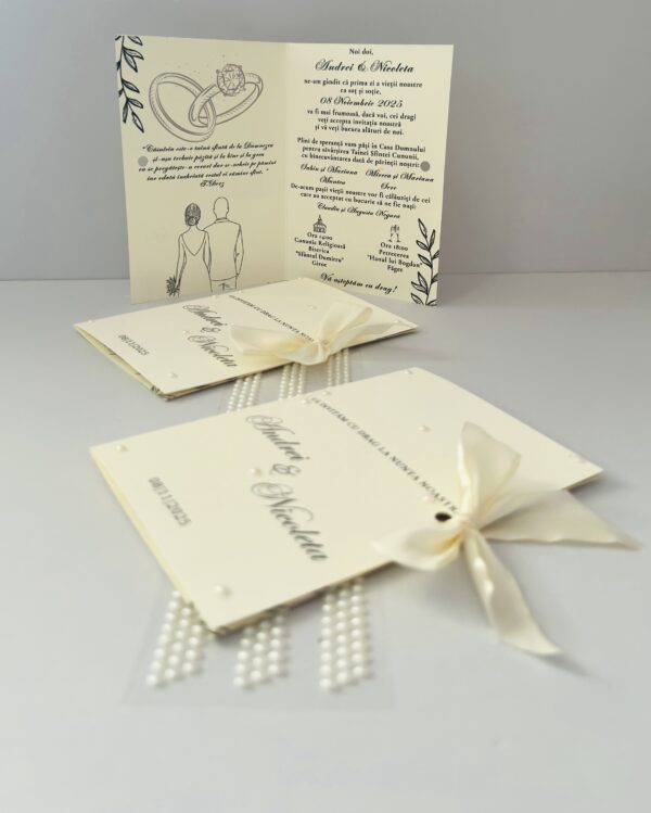 Invitatie Cărticica - Texturată - imagine 3