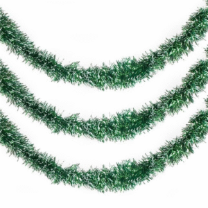 Beteala de Craciun Verde Tinsel 3m x 5cm