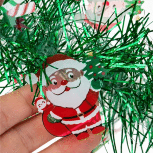 Beteala Decorativa de Craciun cu Tinsel Transparent Mos Craciun Bastonase 3mx10cm