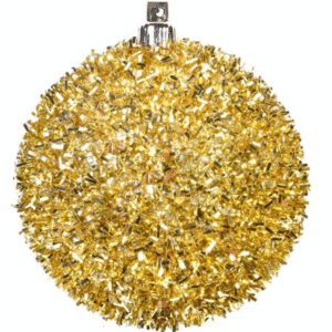 Set Globuri de Craciun Aurii Tinsel Ø8cm - 6buc