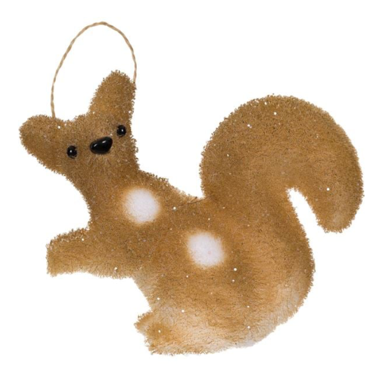 Ornament din Spuma pentru Brad de Craciun Veverita Maro 12cm - imagine 2