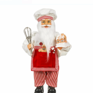 Figurina Decorativa Mos Craciun Cofetar 33cm