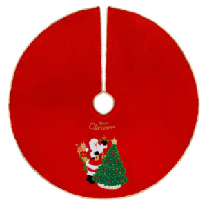 Covoras Fusta pentru Brad de Pasla Rosie Mos Craciun Brad 1m