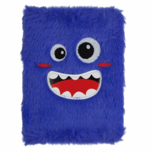 Carnetel Notite A6 Fancy Monstru cu Blana Artificiala Albastra - 80F