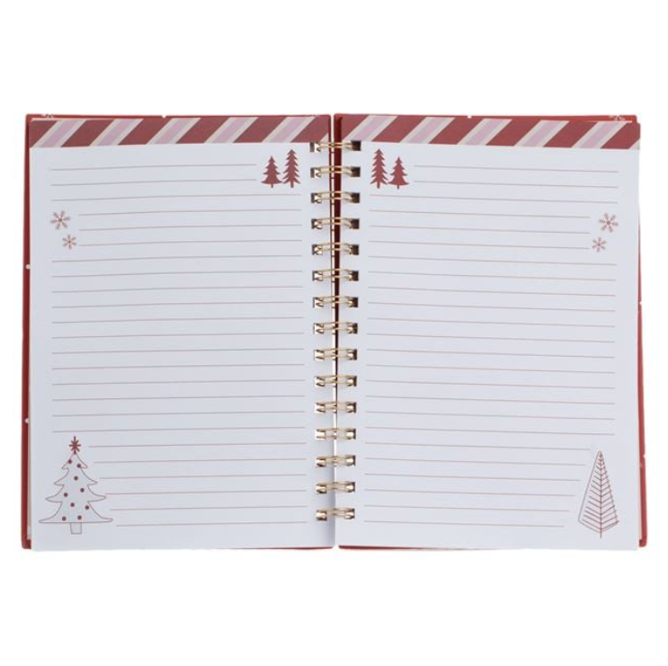 Carnetel Notite A5 Rosu Fulgi Albi Brad Pop It de Craciun - 80F - imagine 3