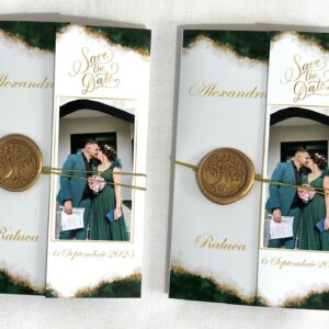 Alternative view of Invitație regală cu sigiliu și deschidere tip ușă