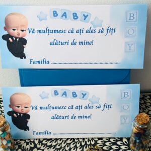 Plicuri personalizate pentru dar – Botez Băiețel