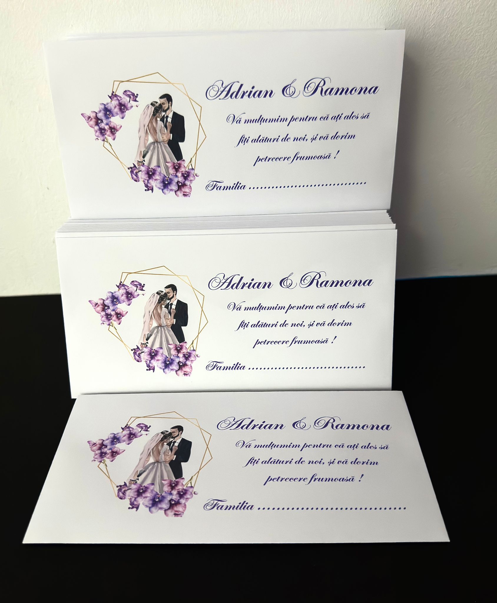 Plicuri DL personalizate pentru dar – nuntă / botez - imagine 3