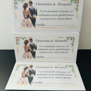 Alternative view of Plicuri DL personalizate pentru dar – nuntă / botez