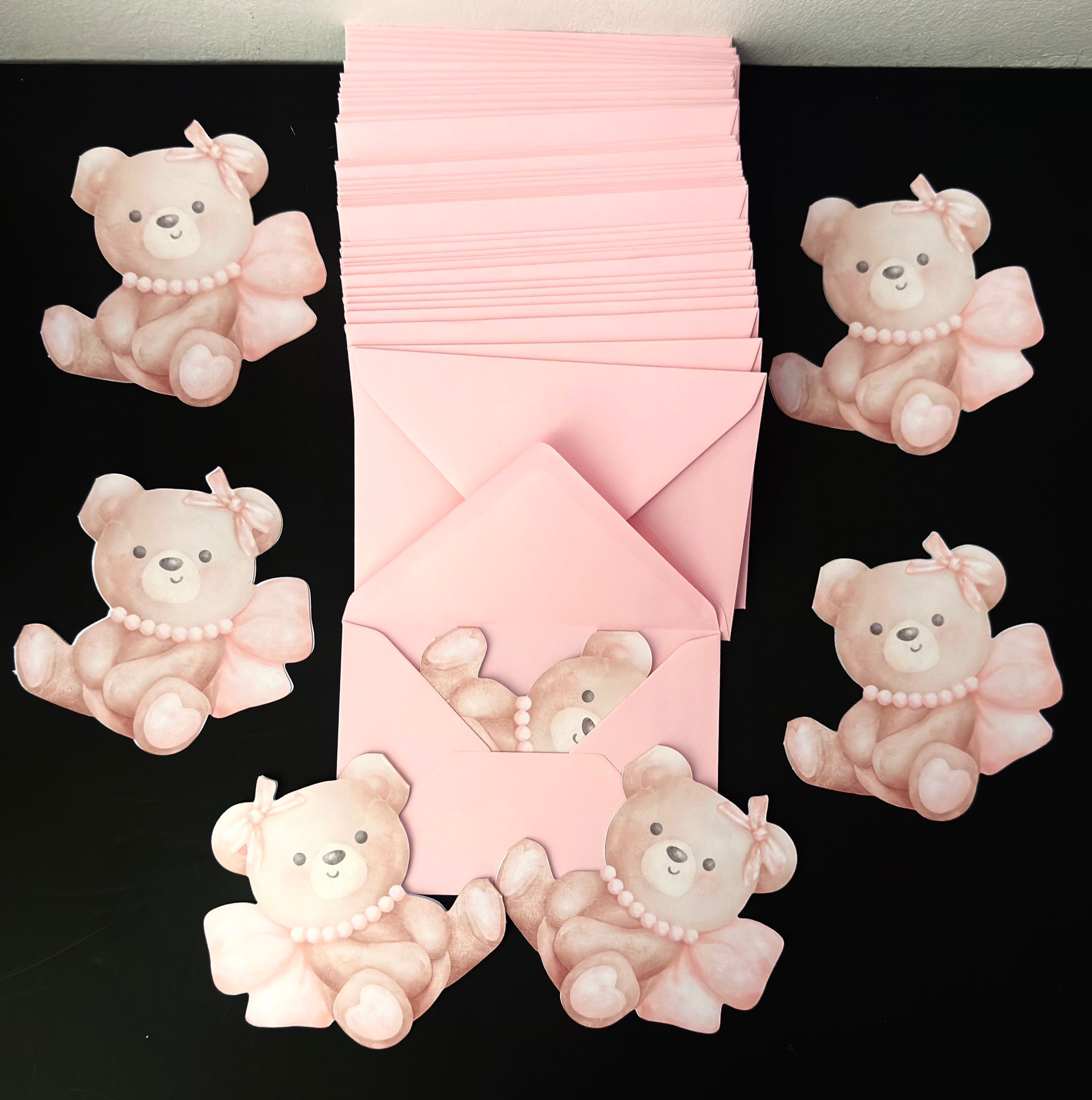 Invitație tip ursuleț – Botez în plic C6 - imagine 3