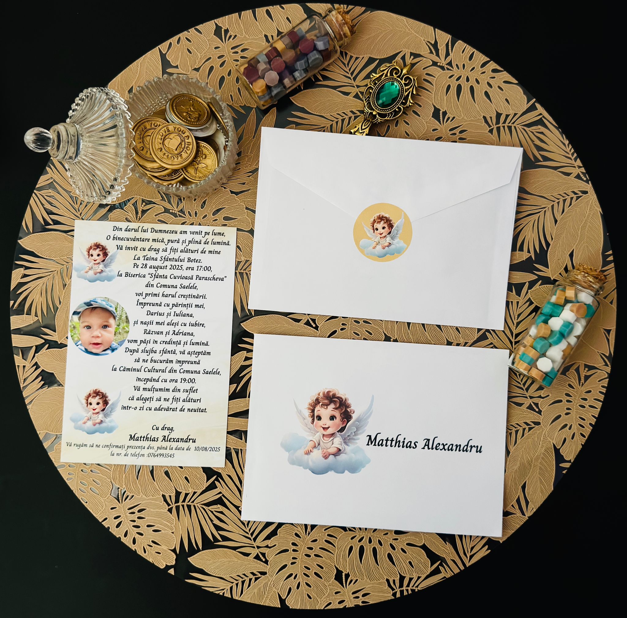 Invitați în plic C6 – Botez