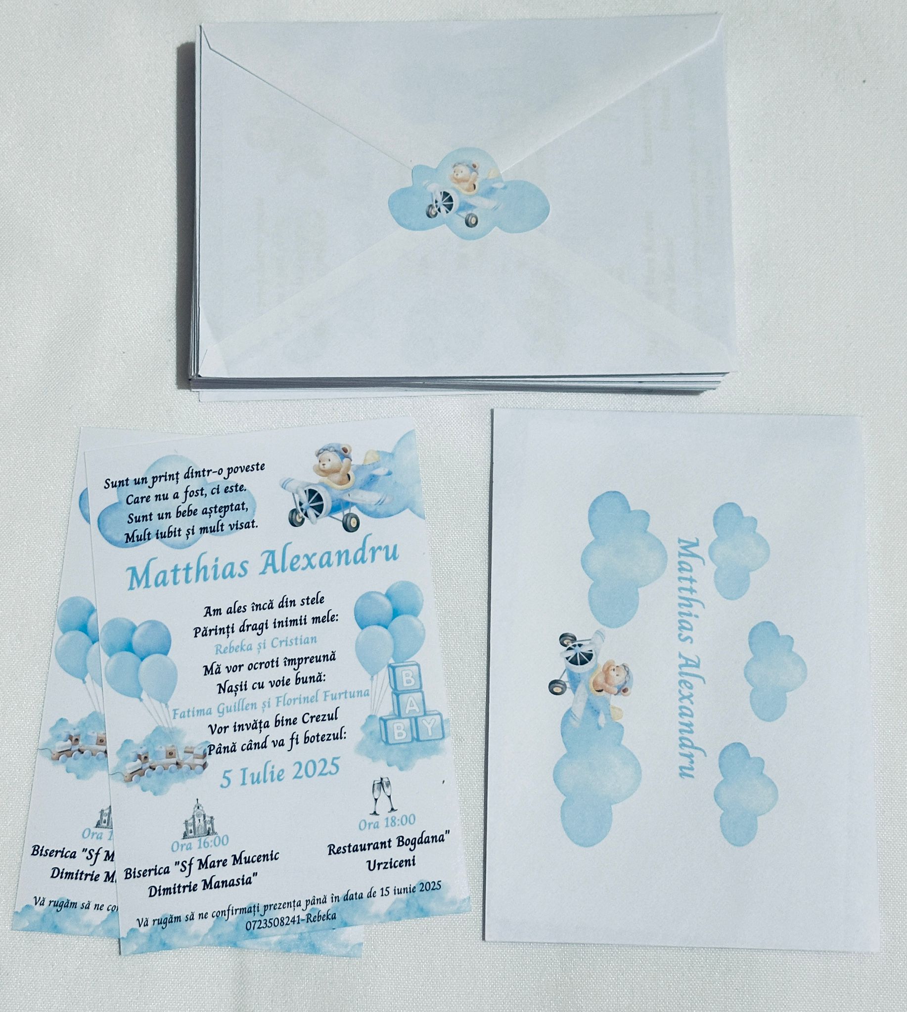 Invitați în plic C6 – Botez - imagine 3