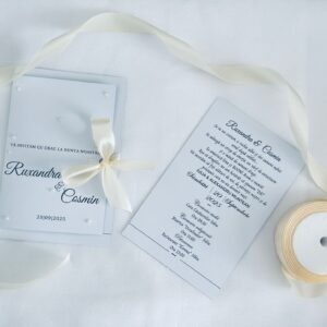 Invitație elegantă cu perle