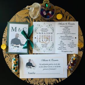 Alternative view of Invitație stil cărticică 10×15 cm cu fundă elegantă