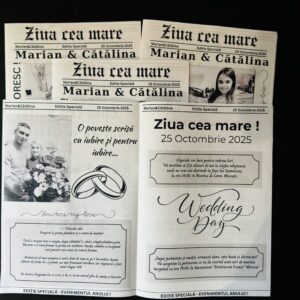 Alternative view of "Gazeta Evenimentului" – Invitație Unică Tip Ziar