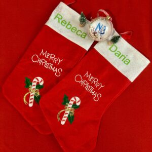 Ciorap de Crăciun Personalizat cu Nume – MERRY CHRISTMAS (45 cm)