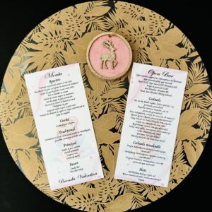 Meniu elegant 9,9x21cm față-verso