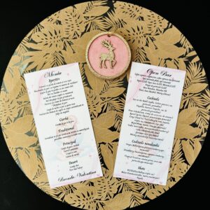 Meniu elegant 9,9x21cm față-verso