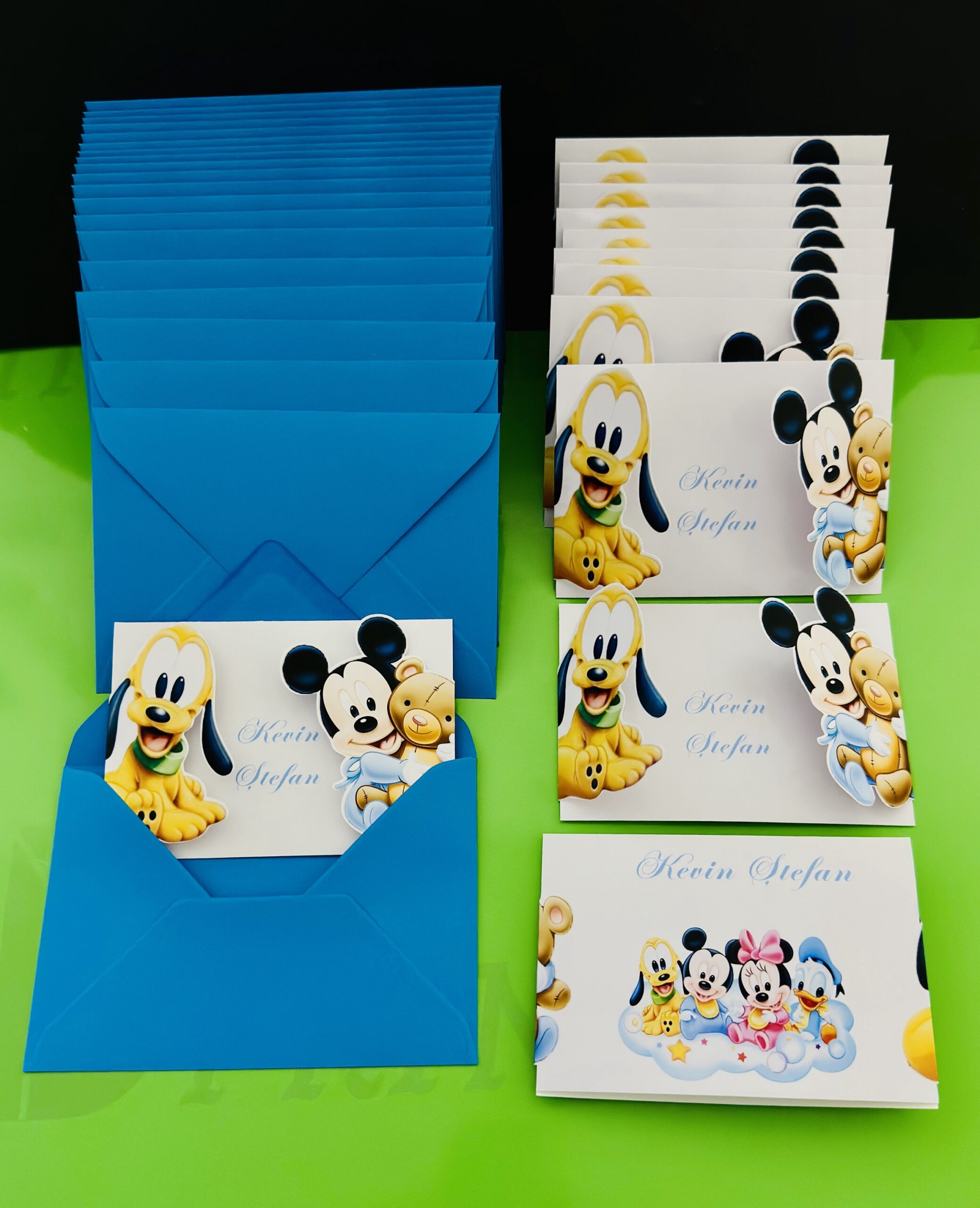 Invitație Disney botez în plic C6