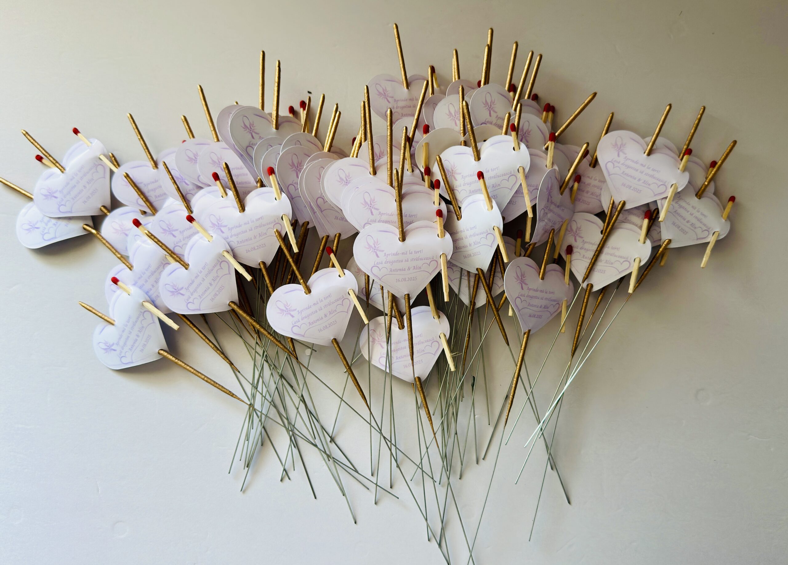 Artificii de mână cu etichetă personalizată – elegante, auriu sau gri - imagine 2