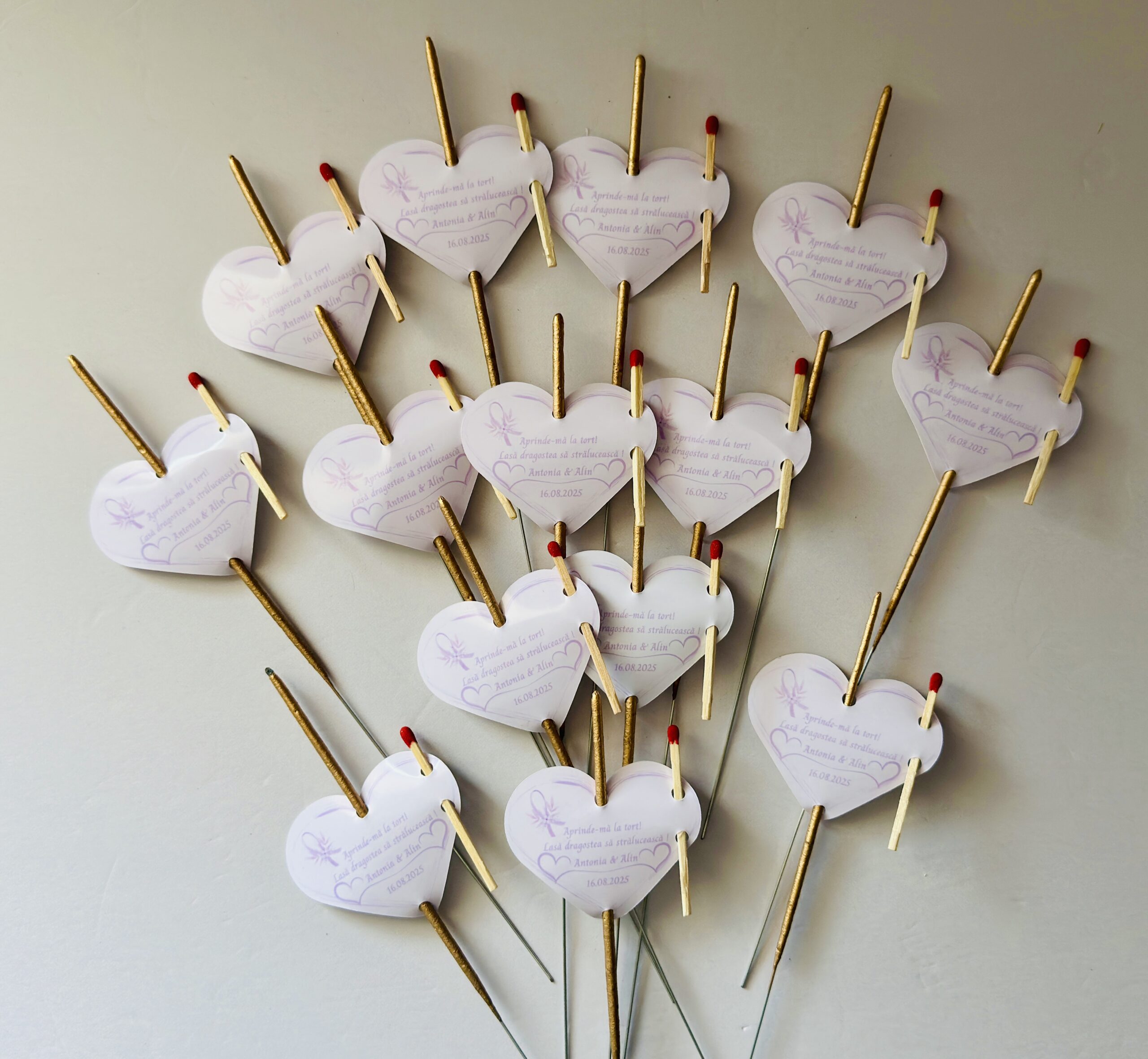 Artificii de mână cu etichetă personalizată – elegante, auriu sau gri - imagine 3