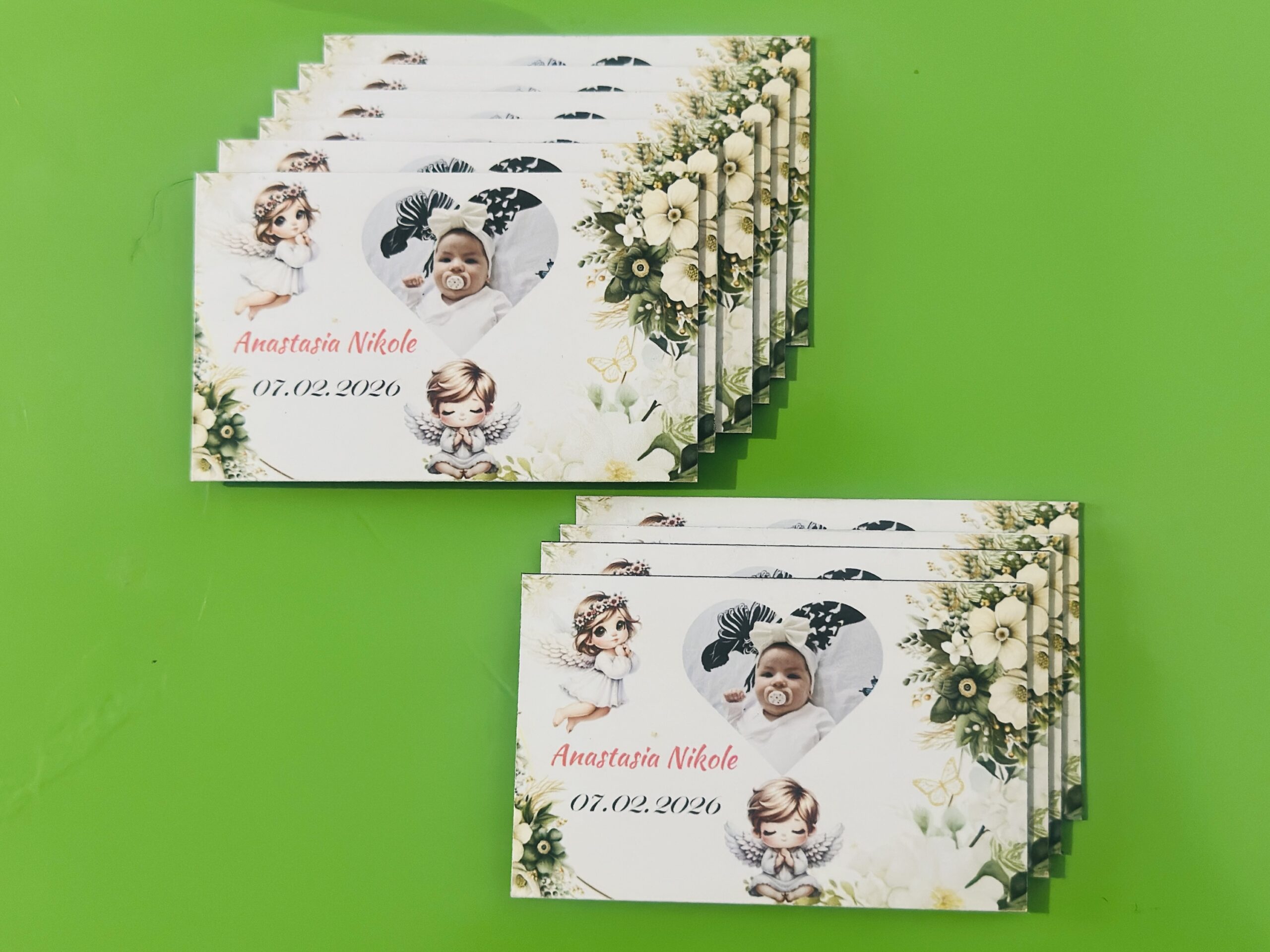 Magneți personalizați pentru botez și nuntă – mărturii cu poză și text - imagine 8