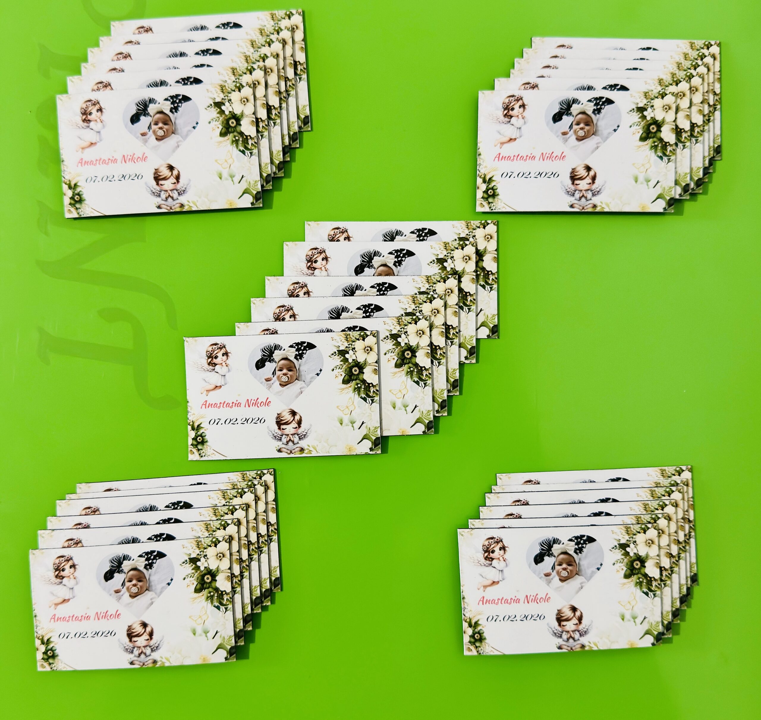 Magneți personalizați pentru botez și nuntă – mărturii cu poză și text - imagine 6