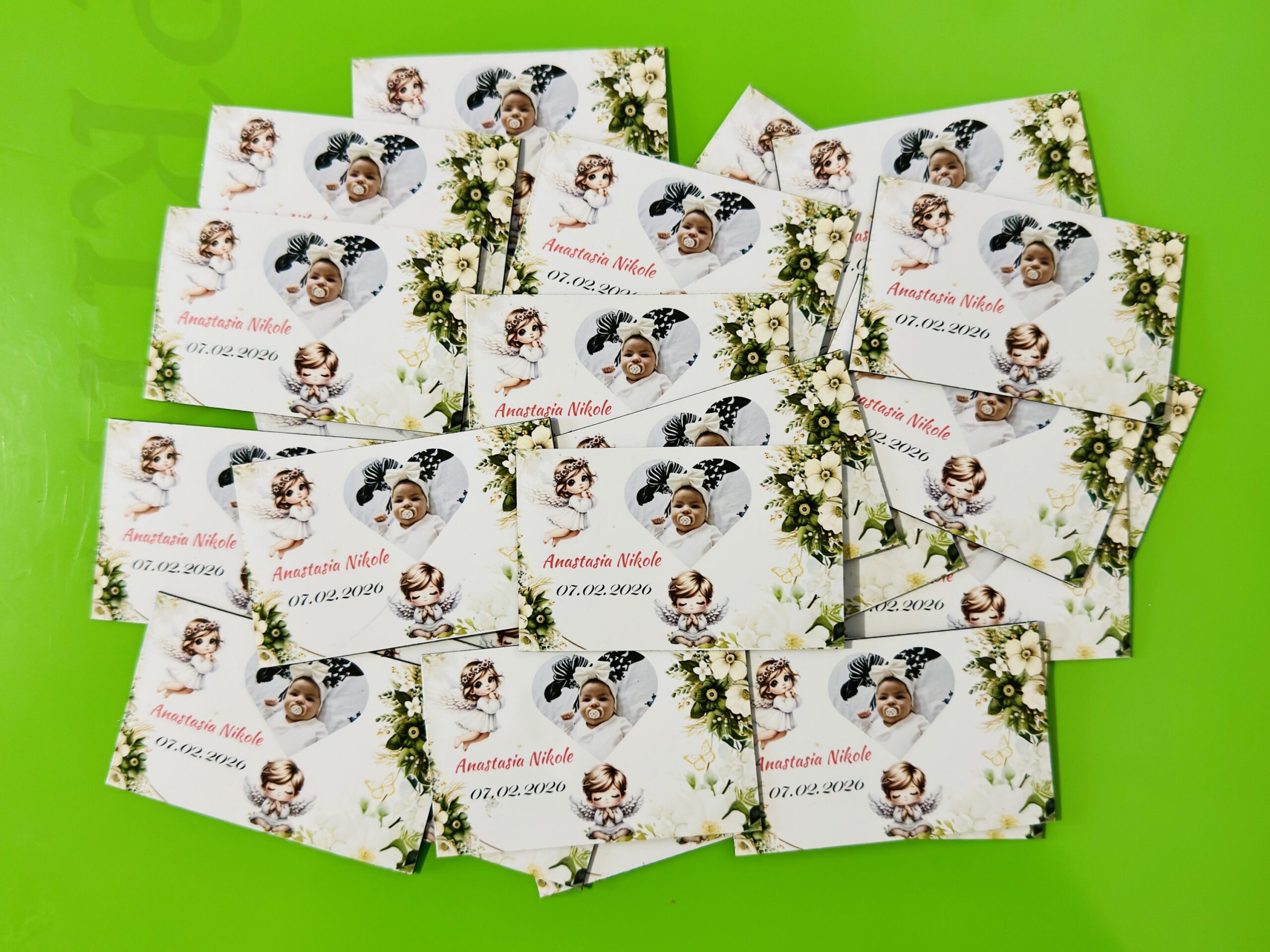 Magneți personalizați pentru botez și nuntă – mărturii cu poză și text - imagine 7