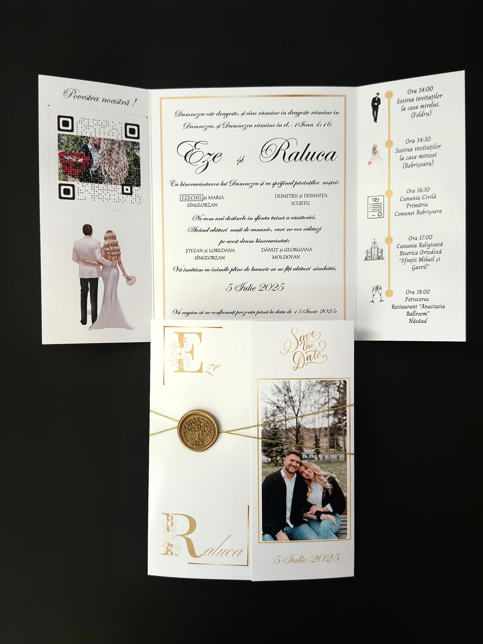 Invitație Regală cu Sigiliu și Deschidere Tip Ușă