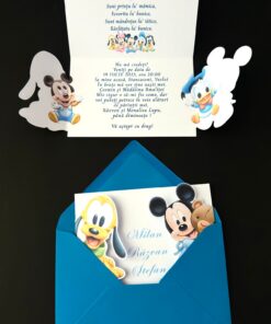 Invitație Disney pentru Botez în Plic C6