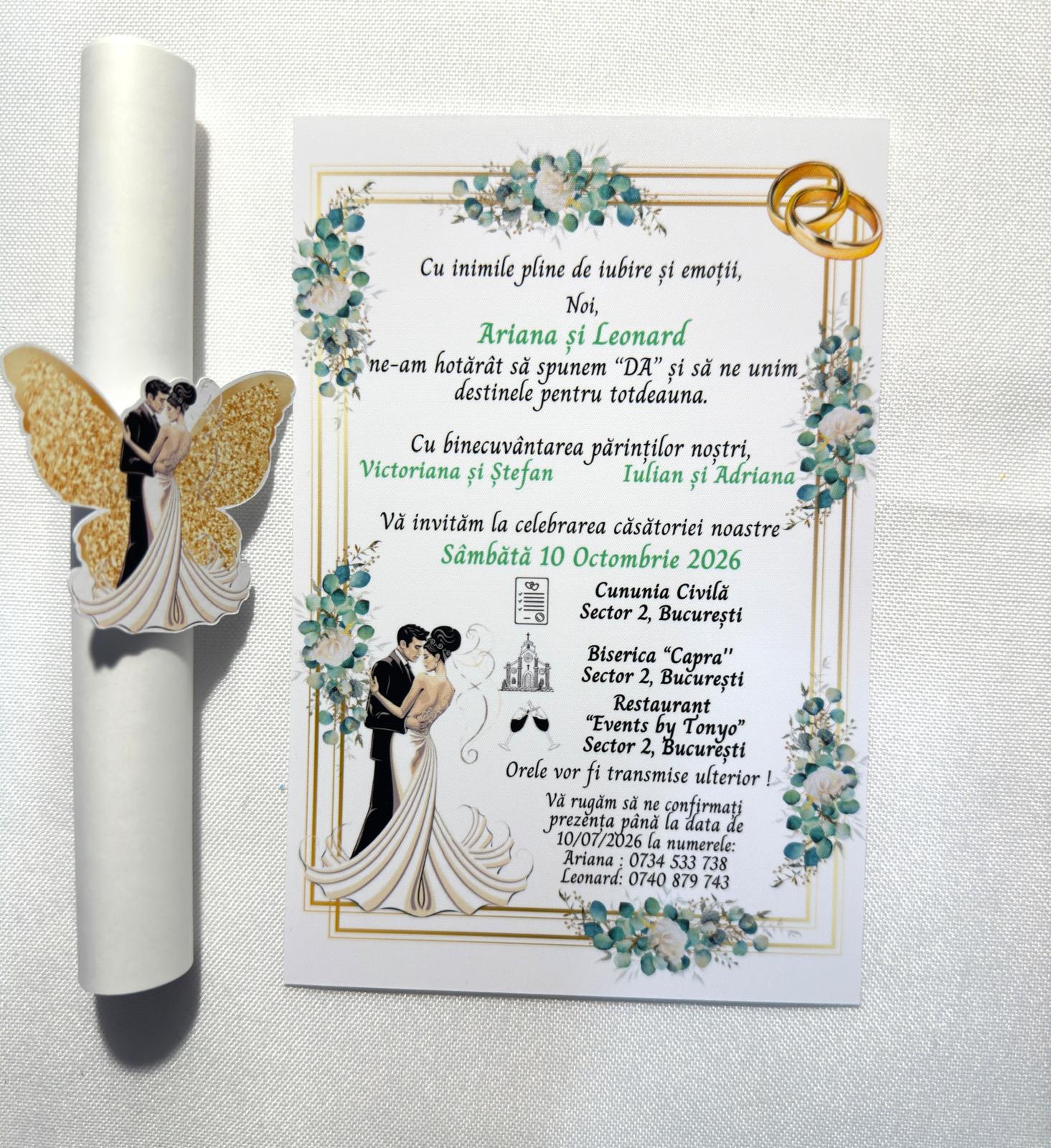 Invitație Rulată Personalizabilă - imagine 16