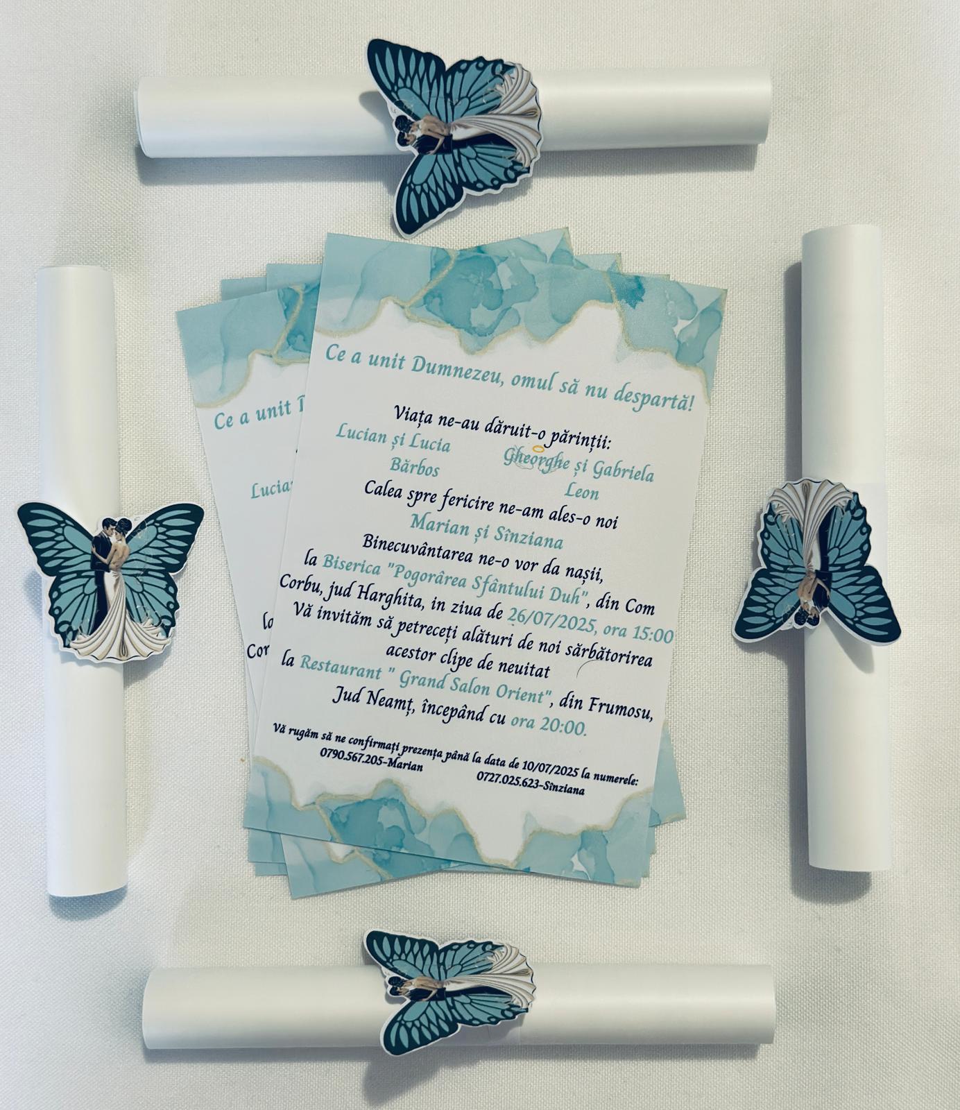 Invitație Rulată Personalizabilă - imagine 13