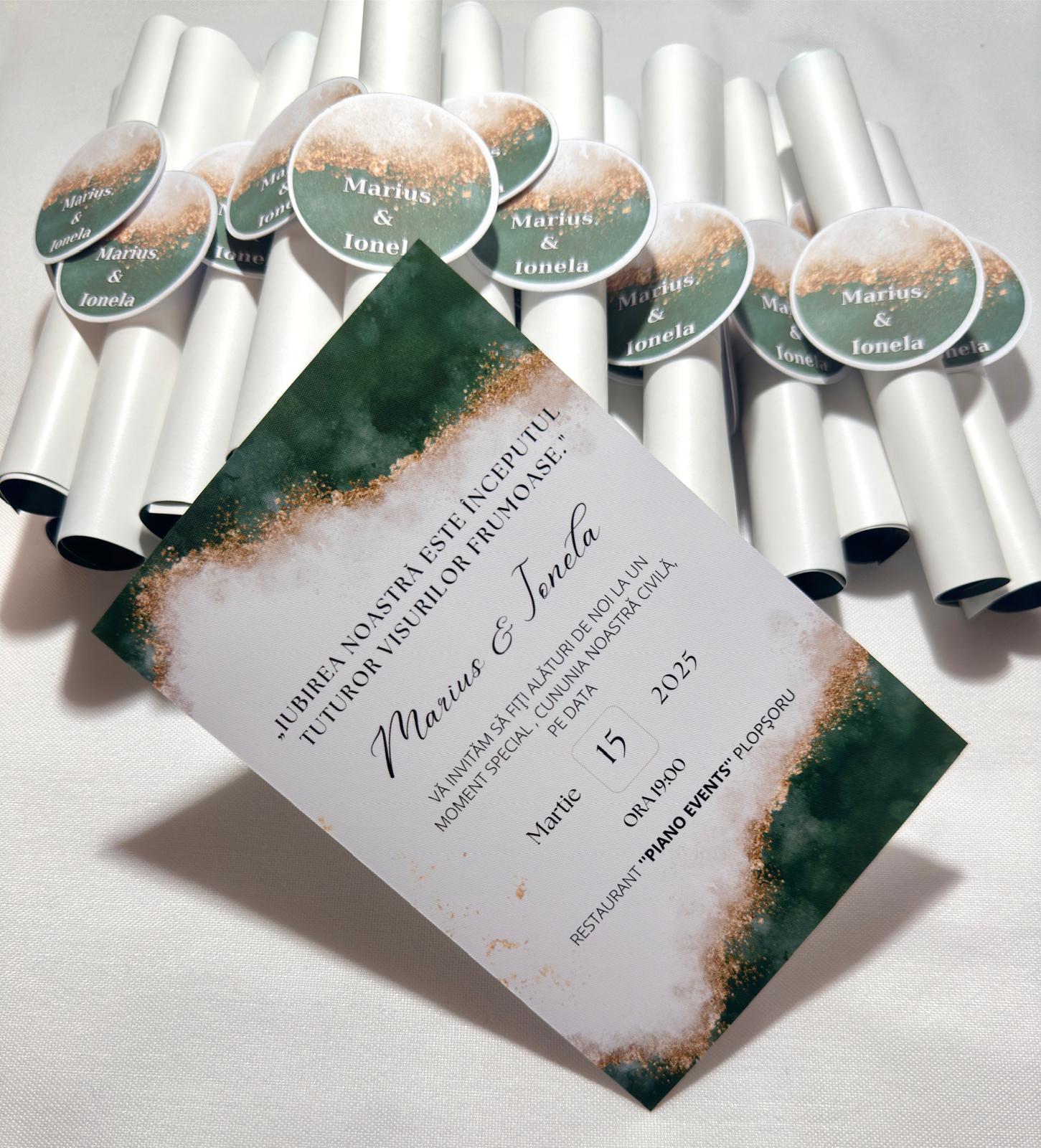 Invitație Rulată Personalizabilă - imagine 7