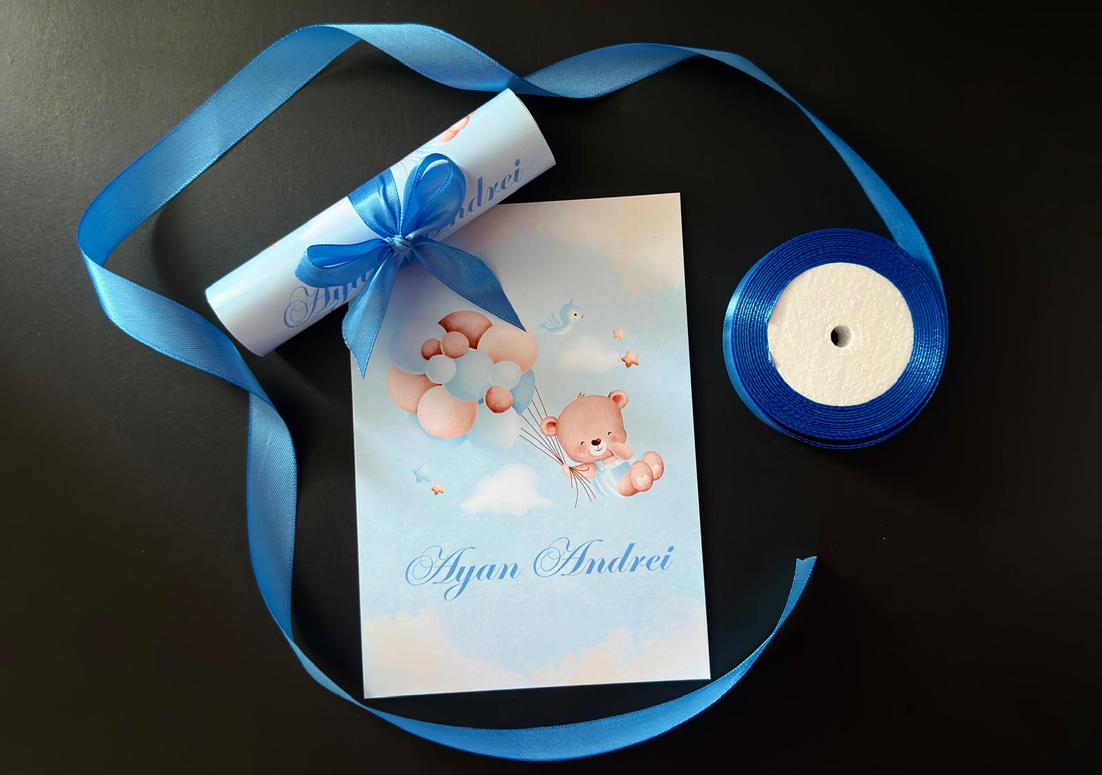 Invitație Rulată Personalizabilă - imagine 5