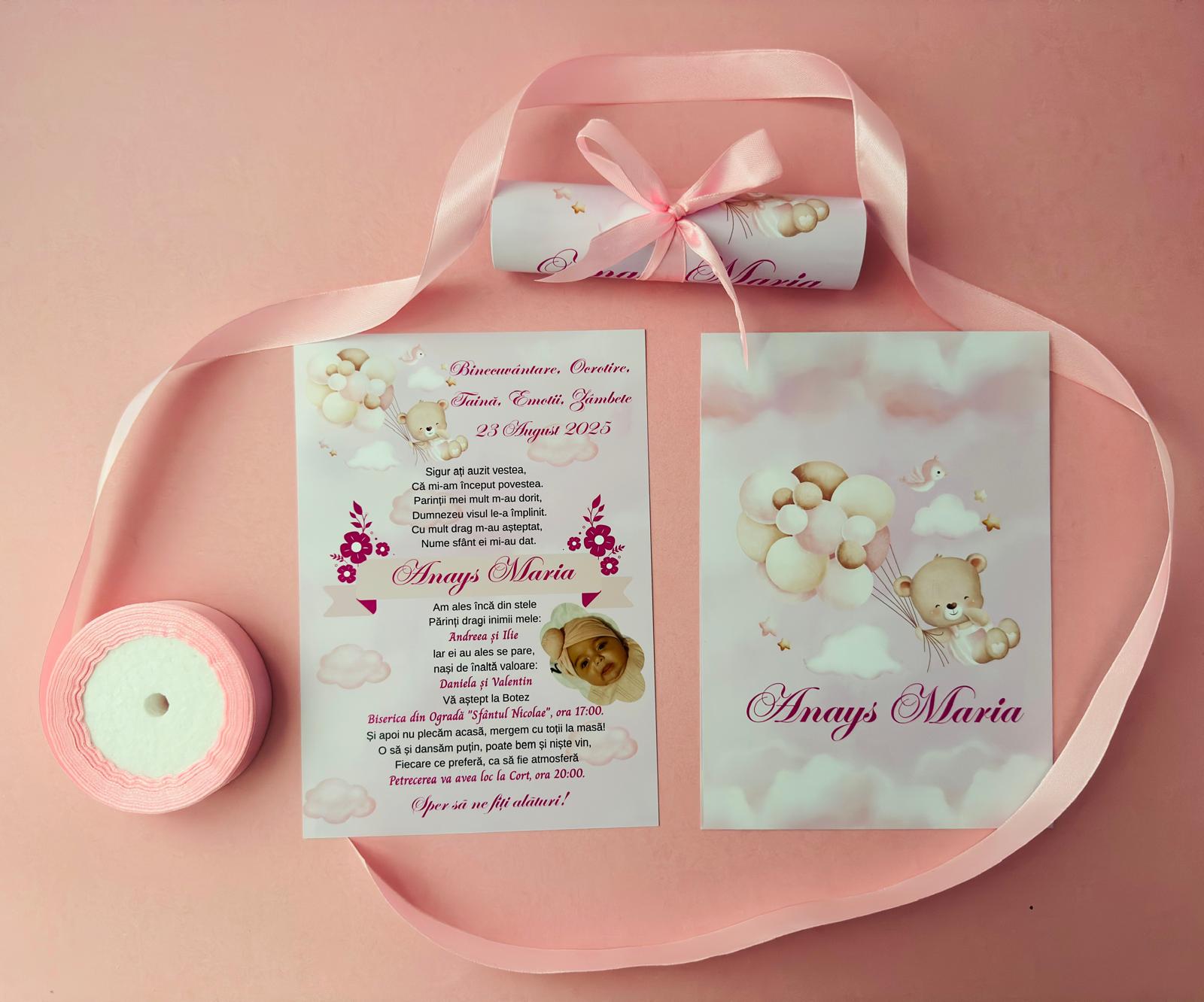 Invitație Rulată Personalizabilă - imagine 2