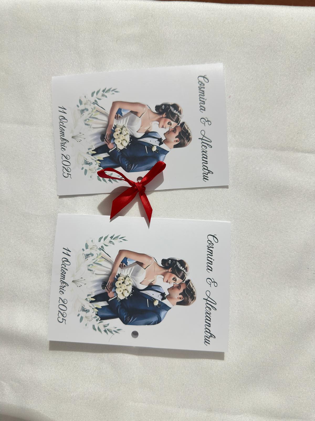 Invitație Stil Cărticică cu Fundă Elegantă - imagine 7